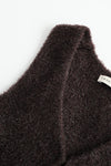SWAYING/KNIT velvet vest SW23AW1T13 coffee